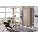 Lit escamotable vertical contemporain coloris ch&ecirc;ne Jawal