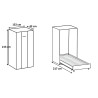Lit escamotable vertical contemporain coloris chêne Jawal