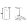 Lit escamotable vertical contemporain gris sahara Jawal