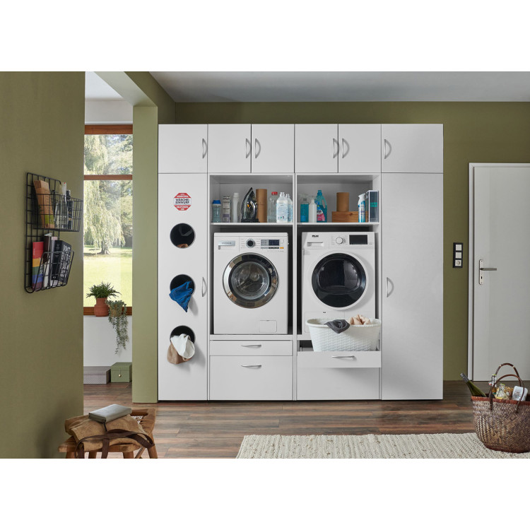 Ensemble de buanderie 230 cm contemporain blanc Jesy
