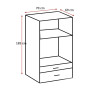 Ensemble de buanderie 230 cm contemporain blanc Jesy
