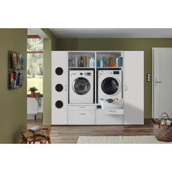 Buanderie complète contemporaine blanche 230 cm Jesy