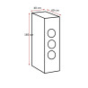 Buanderie complète contemporaine blanche 230 cm Jesy