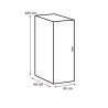 Armoire buanderie blanche 1 porte profondeur 69 cm Jesy