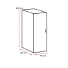 Armoire buanderie graphite 1 porte profondeur 69 cm Jesy