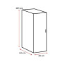 Armoire buanderie graphite 1 porte profondeur 69 cm Jesy