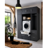 Armoire penderie de buanderie graphite profondeur 69 cm Jesy