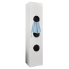 Armoire à linge blanche 3 paniers profondeur 69 cm Jesy