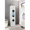 Armoire à linge blanche 3 paniers profondeur 69 cm Jesy