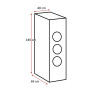Armoire à linge blanche 3 paniers profondeur 69 cm Jesy