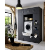 Meuble pour machine à laver contemporain graphite Jesy