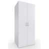 Armoire buanderie blanche 2 portes profondeur 69 cm Jesy