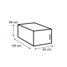 Surmeuble 1 porte blanc profondeur 69 cm Jesy