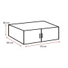 Surmeuble 2 portes blanc profondeur 69 cm Jesy