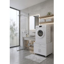 Meuble support machine &agrave; laver blanc profondeur 69 cm Jesy
