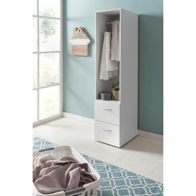 Armoire penderie de buanderie blanche profondeur 40 cm Jesy