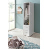 Armoire penderie de buanderie blanche profondeur 40 cm Jesy