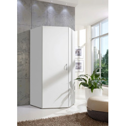 Armoire d'angle moderne blanche Jesy