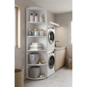 Etag&egrave;re d'angle moderne blanche Jesy