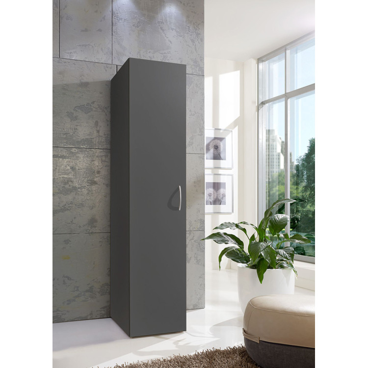 Armoire buanderie graphite 1 porte profondeur 40 cm Jesy