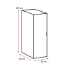 Armoire buanderie graphite 1 porte profondeur 40 cm Jesy