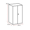 Armoire buanderie graphite 6 tablettes profondeur 40 cm Jesy
