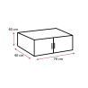 Surmeuble 2 portes graphite profondeur 40 cm Jesy
