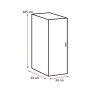 Armoire de buanderie graphite 1 porte profondeur 54 cm Jesy