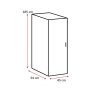 Armoire de buanderie graphite 1 porte profondeur 54 cm Jesy
