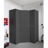Armoire de buanderie graphite 1 porte profondeur 54 cm Jesy