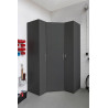 Armoire 1 porte à cadenas graphite profondeur 54 cm Jesy
