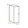 Armoire 1 porte à cadenas graphite profondeur 54 cm Jesy