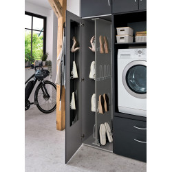 Armoire à chaussures graphite avec support profondeur 54 cm Jesy