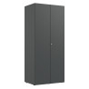 Armoire penderie graphite avec serrure profondeur 54 cm Jesy