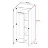 Armoire penderie graphite avec serrure profondeur 54 cm Jesy