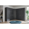 Surmeuble 1 porte graphite profondeur 54 cm Jesy