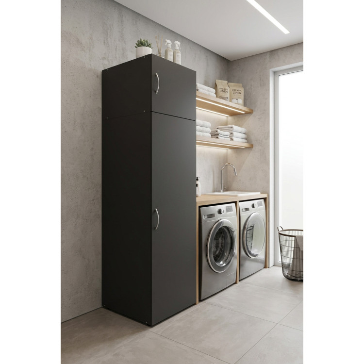 Surmeuble 1 porte graphite profondeur 54 cm Jesy