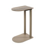 Bout de canapé moderne métal beige et céramique Célia