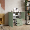 Buffet haut moderne vert/chêne chopin Grana