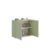 Buffet/bahut moderne 2 portes vert/chêne chopin Grana
