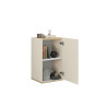Meuble de rangement moderne 40 cm cachemire/chêne chopin Grana