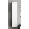 Colonne de salle de bain suspendue design gris/blanc laqué Messine