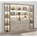 Biblioth&egrave;que contemporaine 250 cm coloris orme naturel Vaucluse