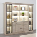 Biblioth&egrave;que contemporaine 216 cm coloris orme naturel Vaucluse
