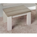 Table basse contemporaine carr&eacute;e coloris ch&ecirc;ne beige/m&eacute;l&egrave;ze Samos