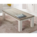 Table basse contemporaine rectangulaire coloris ch&ecirc;ne beige/m&eacute;l&egrave;ze Samos