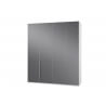 Armoire design 4 portes blanc alpin/verre gris Tony