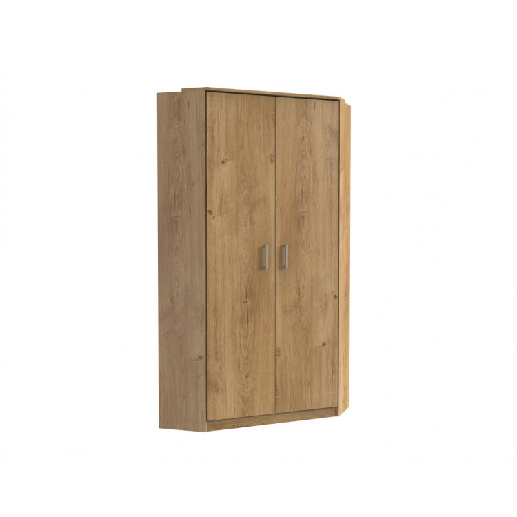 Armoire d'angle contemporaine chêne poutre Genova