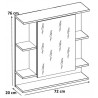 Armoire de toilette design avec éclairage coloris gris Trevis