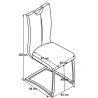 Chaise de salle à manger design en PU noir (lot de 2) Clarisse